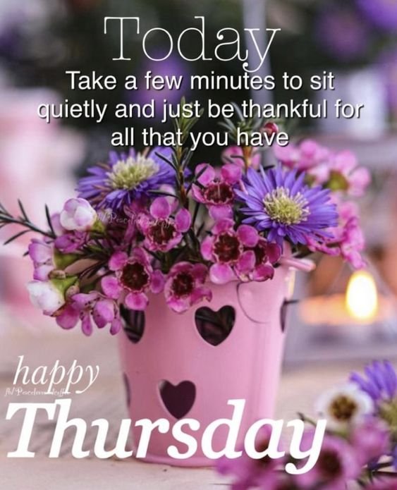 Good Morning Thuirsday Take A Few Minutes To Sit Quitely