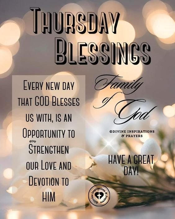 Good Morning Thursday God Blesses With Us